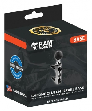 Ram Mount -  Chrome H/Bar Base With 1